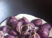Gnocchi patate viola, germogli porri altre stranezze