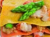 Lasagnetta light gamberi capesante asparagi.