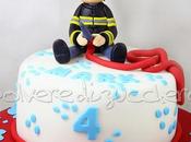 torta decorata Pompiere compleanno bimbo, fireman cake bday