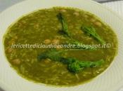 Vellutata, zuppa minestra cime rapa, riso ceci