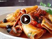 Paccheri sugo totani olive