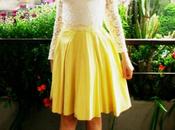 OOTD: Canary yellow white lace