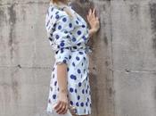 Outfit: polka dots fattori trench blue heels