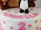 Torta decorata Masha orso: Orso Panda pasta zucchero
