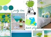 moodboard wednesday linky party Lime Turquoise