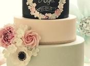 Chalkboard wedding cake