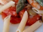 Penne asparagi gamberoni