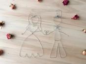 Cake topper: handmade with love