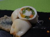 Calamaro ripieno verdure salsa acciughe