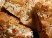 Focaccia alta farcita stracchino, salame piccante semi finocchio