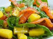 Miele, senape lime condire un’insalata tropical-norvegese