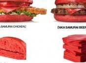 hamburger completamente rosso made Japan.