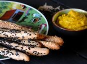 Grissini integrali sesamo crema ceci speziata