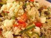 Insalata riso feta verdure grigliate
