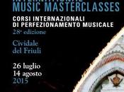 Corsi Internazionali Perfezionamento Musicale Cividale Friuli XXVIII edizione luglio agosto 2015.
