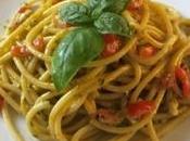 Spaghetti noci, basilico pomodorini