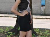 Outfit: asymmetric tank black skirt gonna nera abbinata asimmetrico nero rosa antico