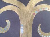 Lavoretti artistici bimbi: L’albero della vita glitter ispirato Klimpt