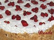 Torta panna fragoline croccante