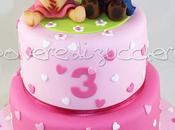 Torta pasta zucchero compleanno bimba: bimba tridimensionale l'orso Paddington