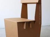 Single: sedia realizzata foglio cartone