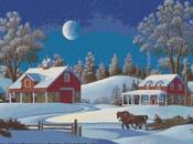 Schema punto croce: Paesaggio natalizio_7