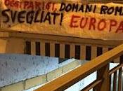 VOGHERA (pv). “Oggi Parigi, domani Roma, svegliati Europa” sugli striscioni Forza Nuova Voghera Mortara.