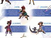 ventuno classi Final Fantasy Explorers illustrate un'infografica Notizia