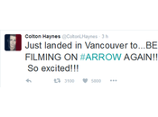 News Colton Haynes torna Arrow!