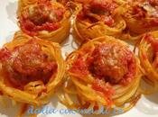 Cestini spaghetti meatballs