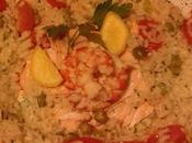 Bimby, Risotto Piselli Pomodorini, Salmone Code Gamberoni Varoma