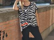 Zebra print outfit t-shirt stampata felicia magno