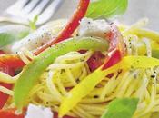 Fettuccine caprino peperoni.