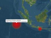 Forte terremoto magnitudo colpito l'isola Sumatra Indonesia
