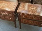 Mobiletto Stile Giuseppe Maggiolini Radica Olmo Noce intarsiati