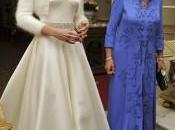 Anche l’abito ricevimento serale Kate Middleton Sarah Burton Alexander McQueen Middleton’s evening dinner reception dress also