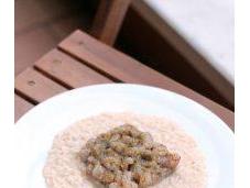 Risotto alla burrata pepe tartare gamberi rosa pesto finocchietto