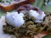 Crostone Fave, Pecorino marmellata fichi broccoli, mozzarella acciuga Carasau.