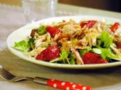 Insalata fragole, avocado faraona