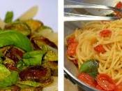 Penne zucchini fritti spaghetti pomodorini confit