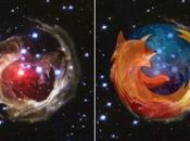 Logo Firefox scovato cielo profondo