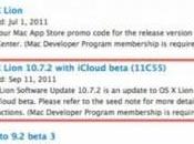 Apple, iCloud integrato nella beta Lion 10.7.2.11C55
