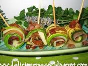 Rotolini zucchine grigliate speck provola affumicata