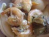 conchiglioni mazzancolle carciofi