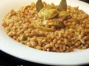 Farro risottato cavolini bruxelles