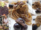 Spaghetti fish fruit