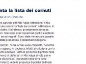 Alto Adige, spunta lista cornuti
