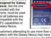 Chip Galaxy Nexus nella batteria, attenzione quelle originali