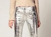 Metallic Leather Pants