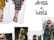 TRENDS Parka worn with high heels